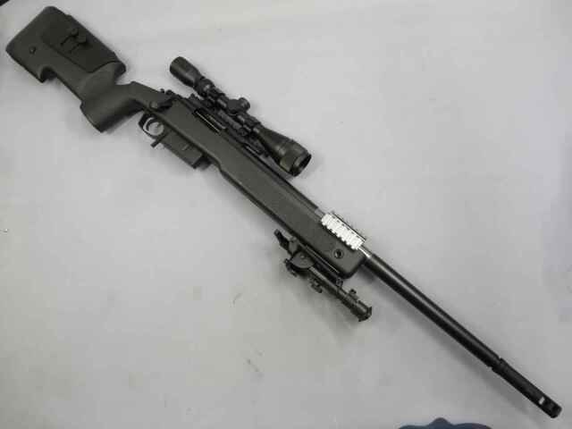 【東京マルイ】M40A5 ブラック / スコープ・バイポッド アメリカ海兵隊採用スナイパー エアーコッキング ボルトアクション　