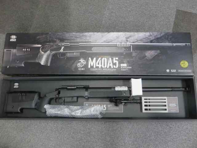 【東京マルイ】M40A5 ブラック / スコープ・バイポッド アメリカ海兵隊採用スナイパー エアーコッキング ボルトアクション　