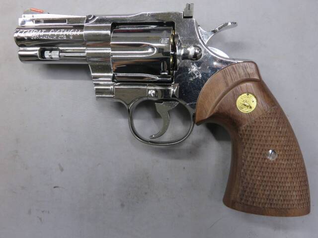 【タナカ】コルト パイソン 3in  ステンレス・木製グリップ