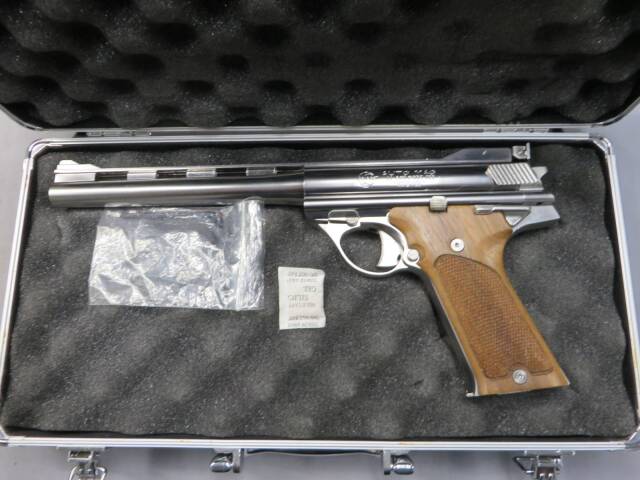 【マルシン】44AUTO MAG CLINT1 8ｍｍBB シルバー・木製グリップ・ガンケース付き