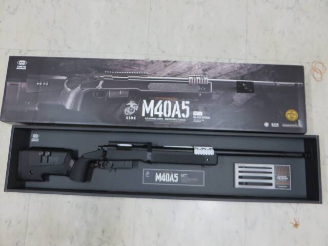 【東京マルイ】M40A5 ブラック ストック アメリカ海兵隊採用スナイパー エアーコッキング ボルトアクション　