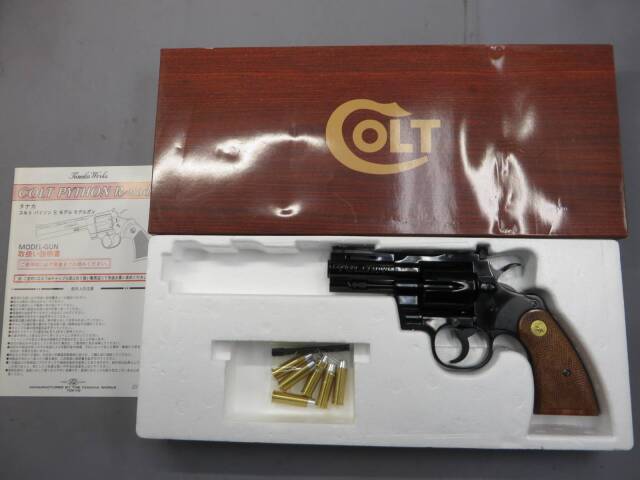 【タナカ】コルトパイソン.357mag 3in R-Model スチールフィニッシュ　モデルガン