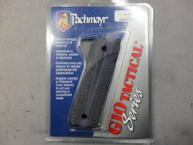 【パックマイヤー】G10タクティカル 1911グリップ 灰黒チェッカー ♯61001