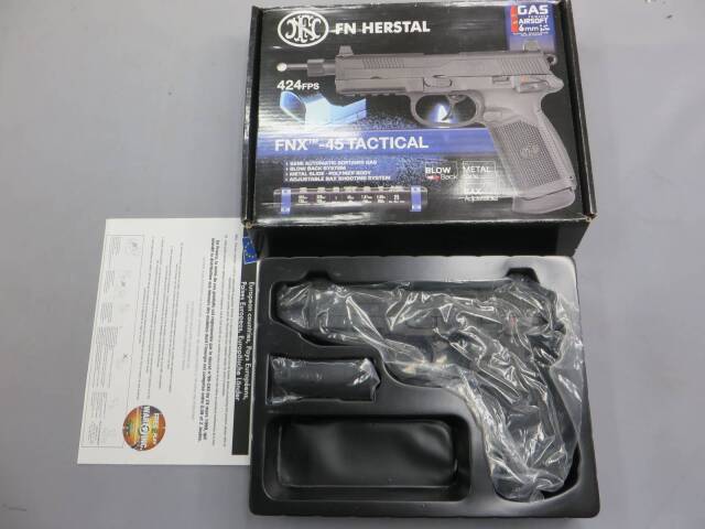 【CyberGun】FNX-45 タクティカル ブラック メタルスライド