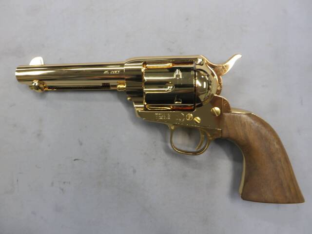 【ランパントクラシック】コルトSAA.45 1st Gen Black Powder メタルロックライト・イエローゴールド シビリアン　金属モデルガン