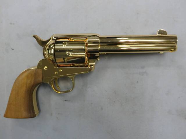 【ランパントクラシック】コルトSAA.45 1st Gen Black Powder メタルロックライト・イエローゴールド シビリアン　金属モデルガン