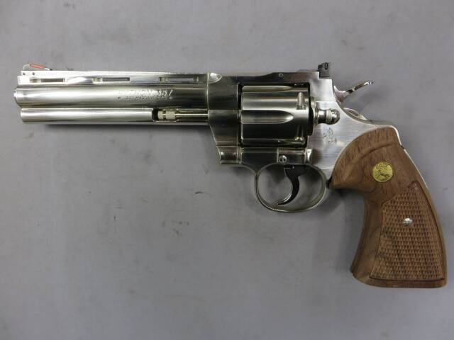 【タナカ】コルトパイソン.357mag 6in ニッケルジュピターフィニッシュ