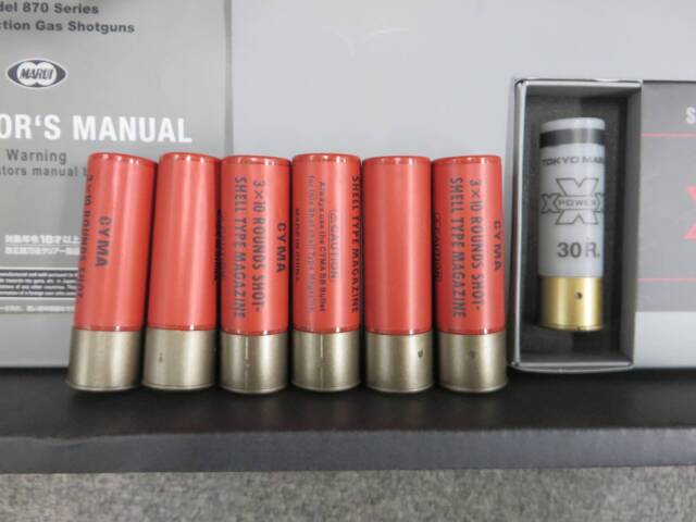【東京マルイ】M870 タクティカル・ショートバレル カスタム・シェルホルダー・CYMAシェル6発