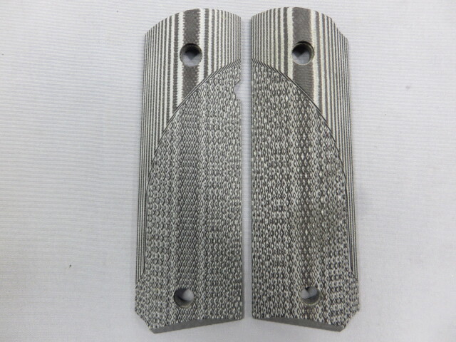 【パックマイヤー】G10タクティカル 1911グリップ 灰黒チェッカー ♯61001