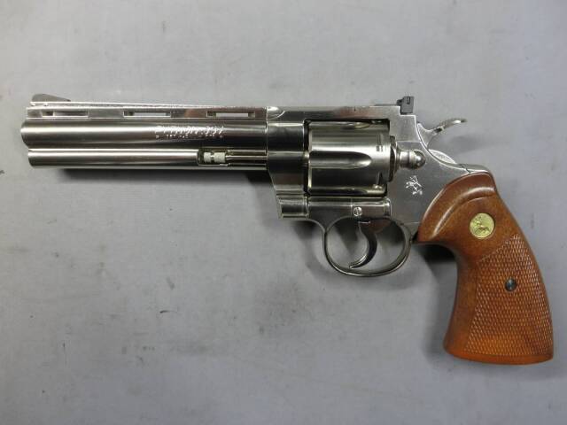 【タナカ】コルトパイソン.357mag 6in R-Model ニッケル