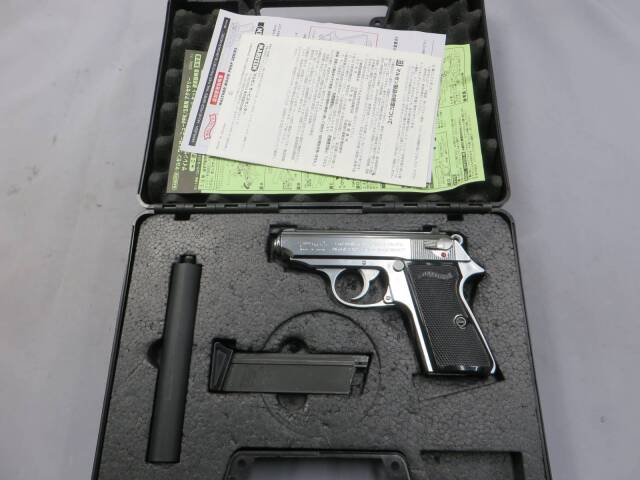 【マルゼン】ワルサー PPK/S ステンレスシルバー ムービープロップシリーズ