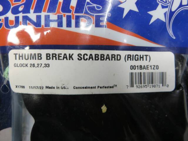 【DeSantis】サムブレイク SCABBARD （RIGHT）ホルスター