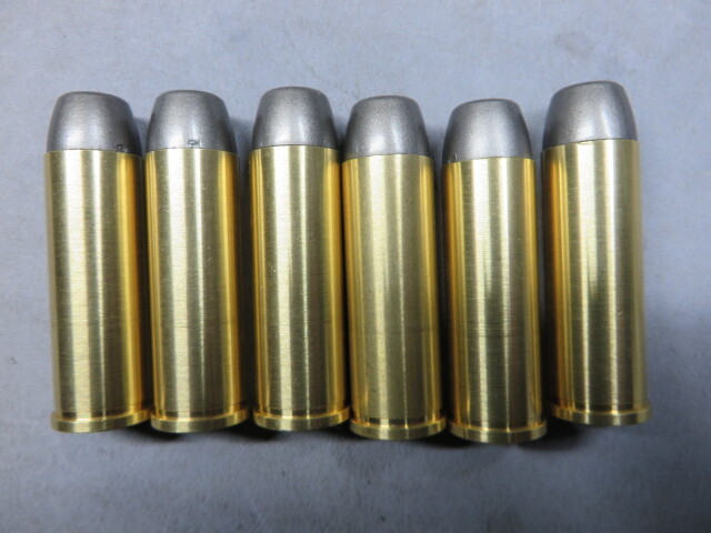 【東京マルイ・BIGOUT】SAA.45 WANTED カート 真鍮カートリッジ 6発（東京マルイパーツ組込済み）