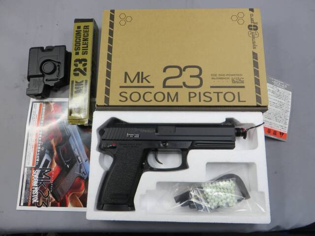 【KSC】MK23 SOCOMピストル CO2・東京マルイ ライトモジュール・サイレンサー