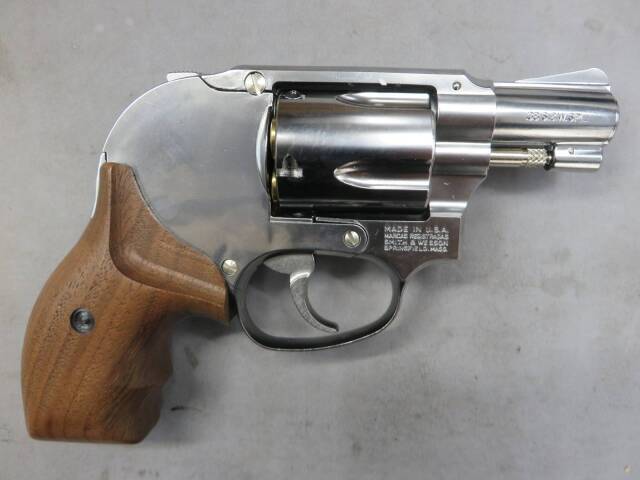 【マルシン】S&W M649 シルバー ABS 木製グリップ Xカートリッジ 6mmBB