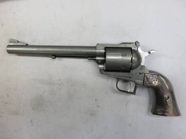 【マルシン】スーパーブラックホーク 7.5in エクセレント HW ブラックパール調グリップ仕様 6mmBB リアルXカートリッジ