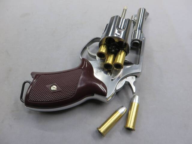 マルシン】ポリスリボルバー 6mmBB 3in シルバー Xカートリッジ