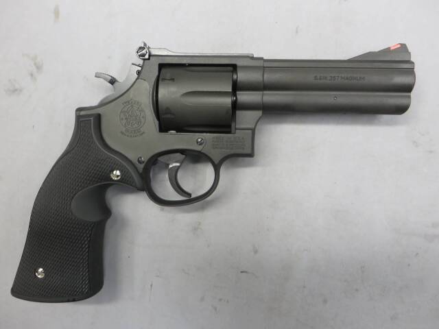 【マルシン】S&W M586 4in ブラック HW プラグリップ　 モデルガン