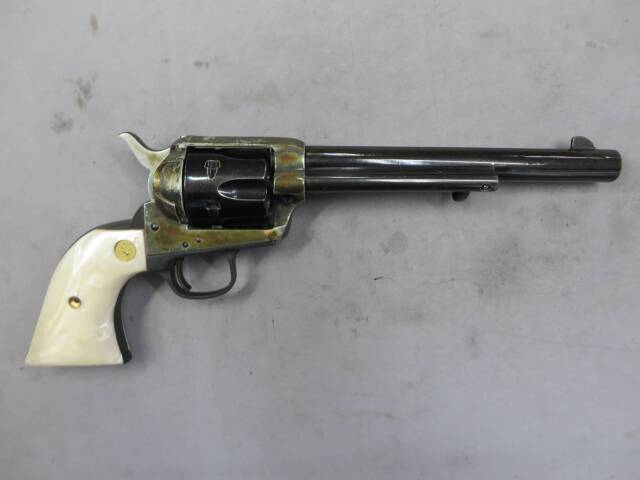 【ハートフォード】SAA.45 メッキ ケースハードン カスタム アーティラリー モデルガン