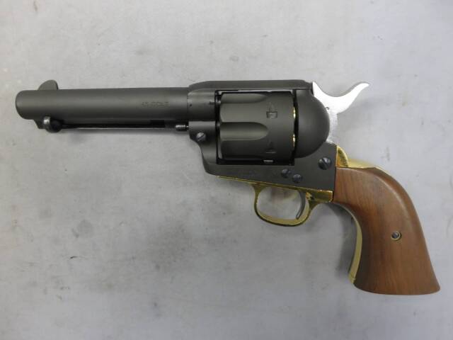 【マルシン】コルトSAA.45 シビリアン ブラススタイル HW 木製グリップ Xカートリッジ