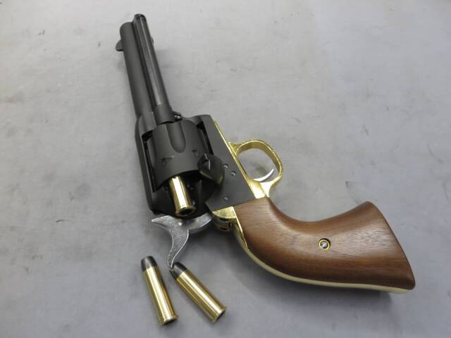【マルシン】コルトSAA.45 シビリアン ブラススタイル HW 木製グリップ Xカートリッジ