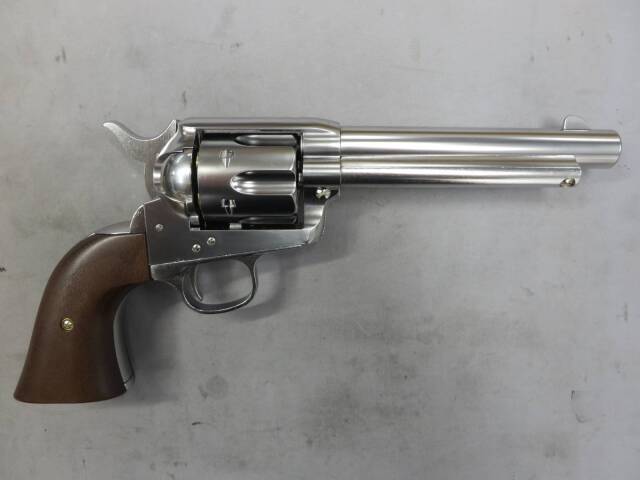 【マルシン】コルトSAA.45 アーティラリー シルバー ABS 木製グリップ仕様 Xカートリッジ