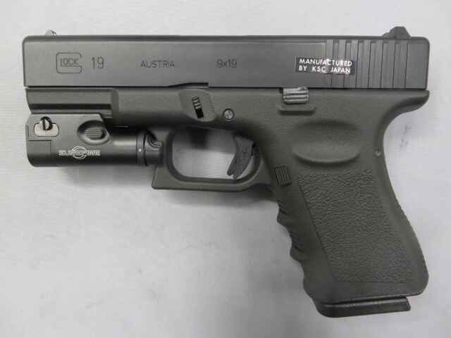 【KSC】グロック19 フレイムHW　G19 / シュアファイア レプリカ XC1