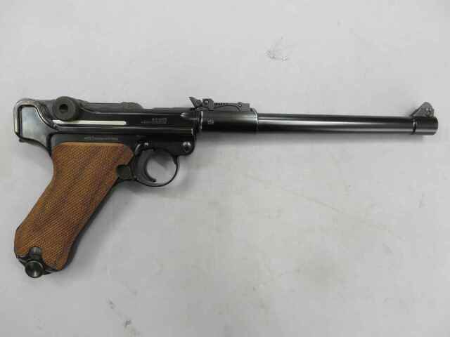 【タナカ】ルガーP08 8in スチールフィニッシュ　フルチェッカーアメリカンウォールナットグリップ