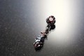 ハートクロス　石　ピアス