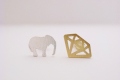 ゾウ　＆　ダイヤモンド　ピアス