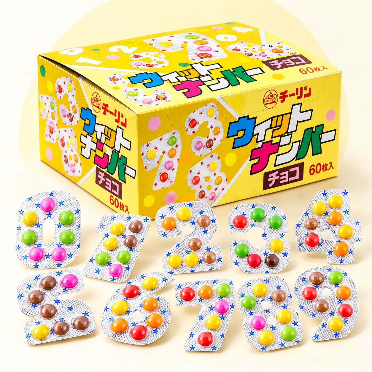 ナンバーチョコ（６０個入）#20　夏でもOK！