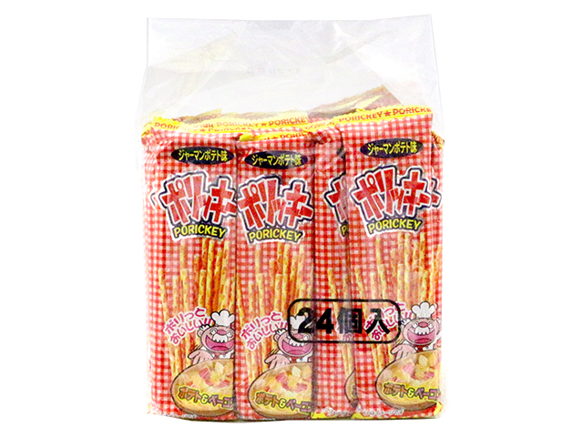 駄菓子／通販】ポリッキー ジャーマンポテト味 （24個）やおきん