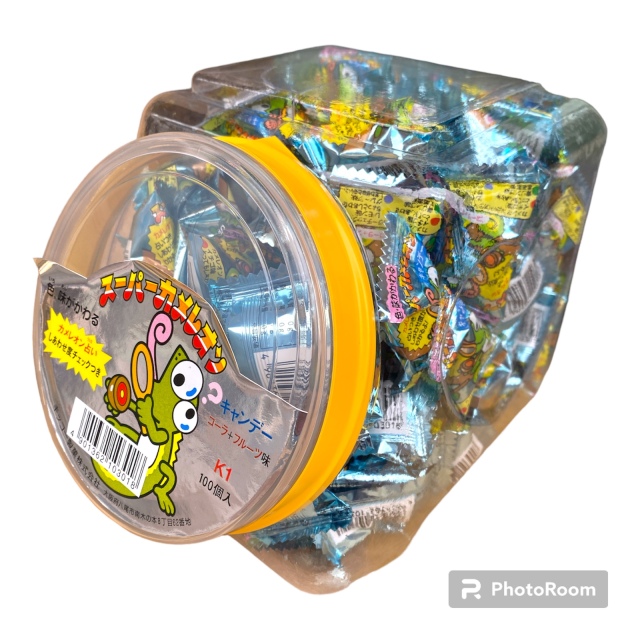 通販//お菓子・駄菓子】カメレオンキャンディー ポット入り（100個入