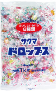 サクマ　ドロップス業務用キャンディ大袋（1ｋｇ入)　260個