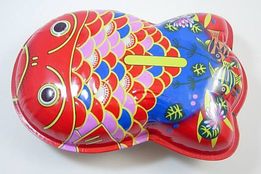 ブリキ　金魚