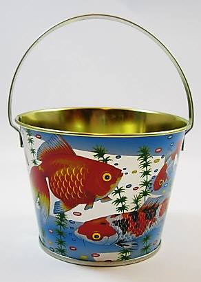 ブリキ　金魚バケツ