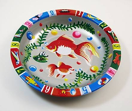 ブリキ　金魚皿(大）