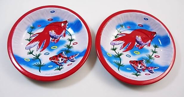 ブリキ　金魚皿(小）