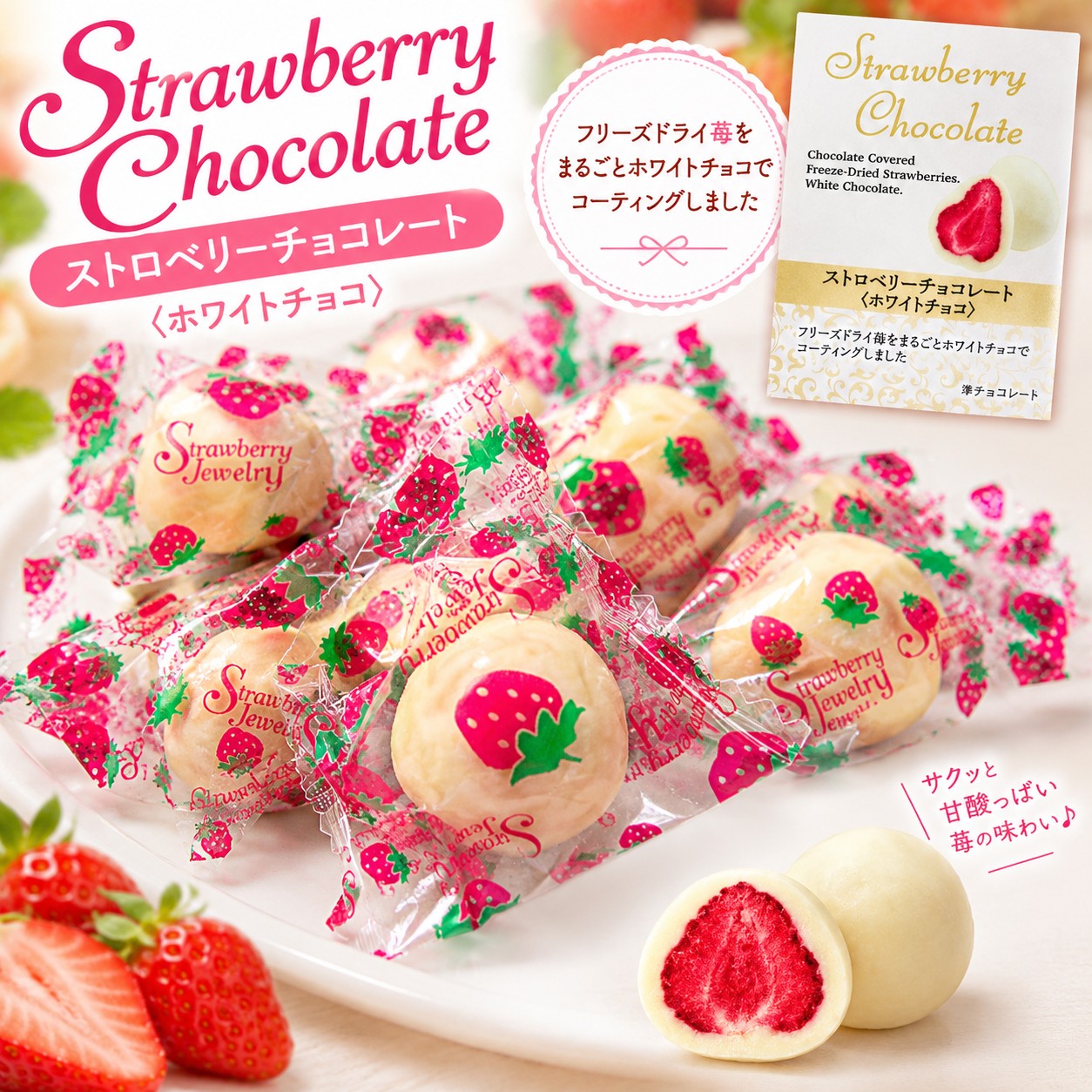 フリーズドライ　ストロベリーチョコ　（400ｇ）業務用