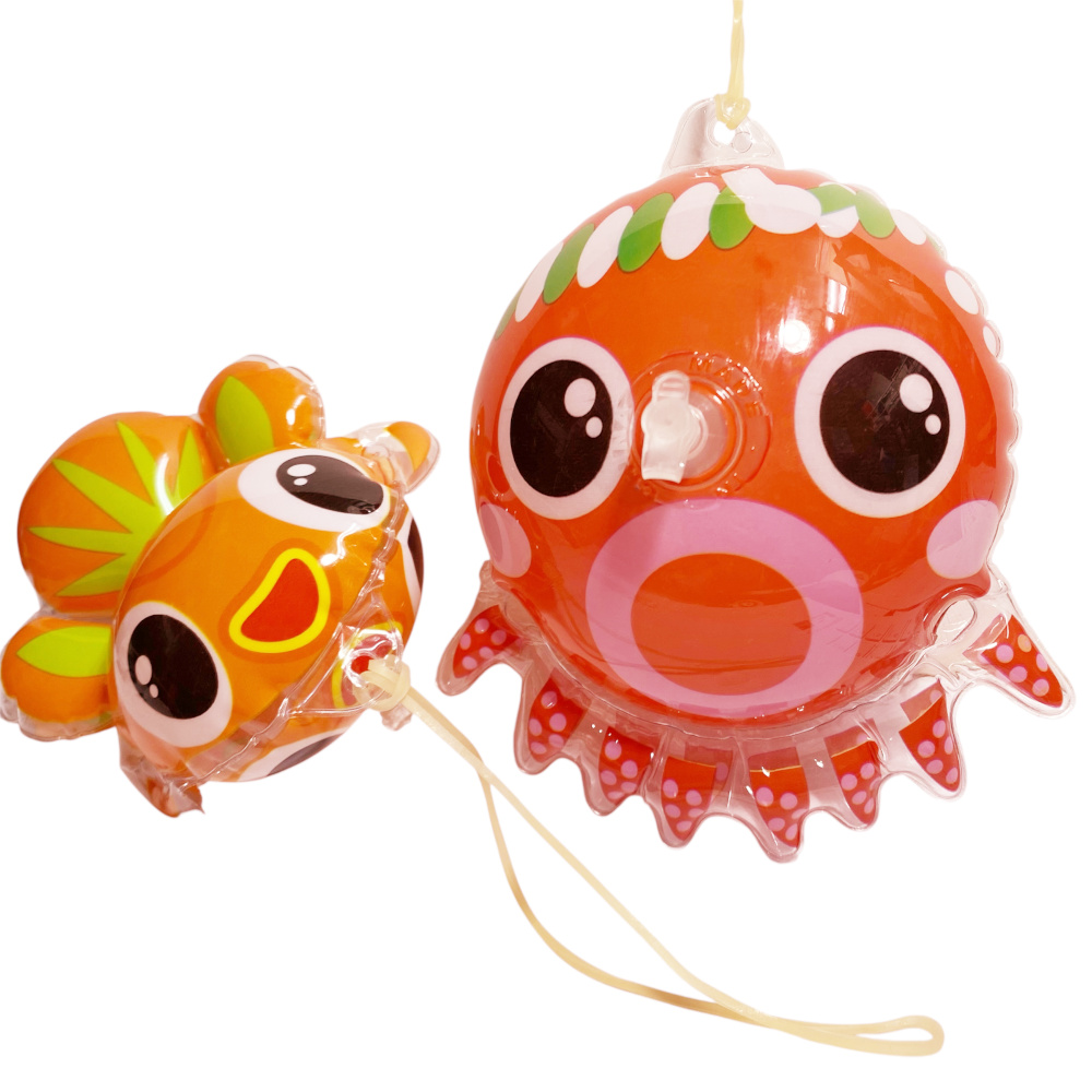 祭り/たこさん・金魚さんのパンチヨーヨー2匹セット問屋佐塚