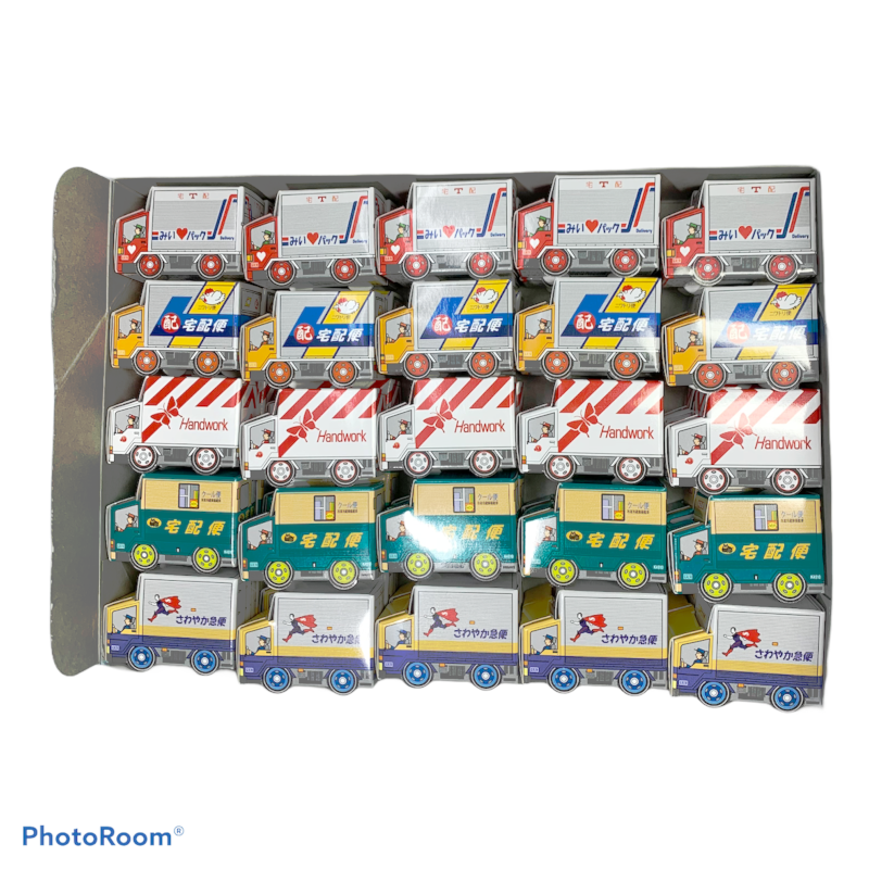 ５種類の宅配カーが入ってます　プレゼントや配布にお勧めです