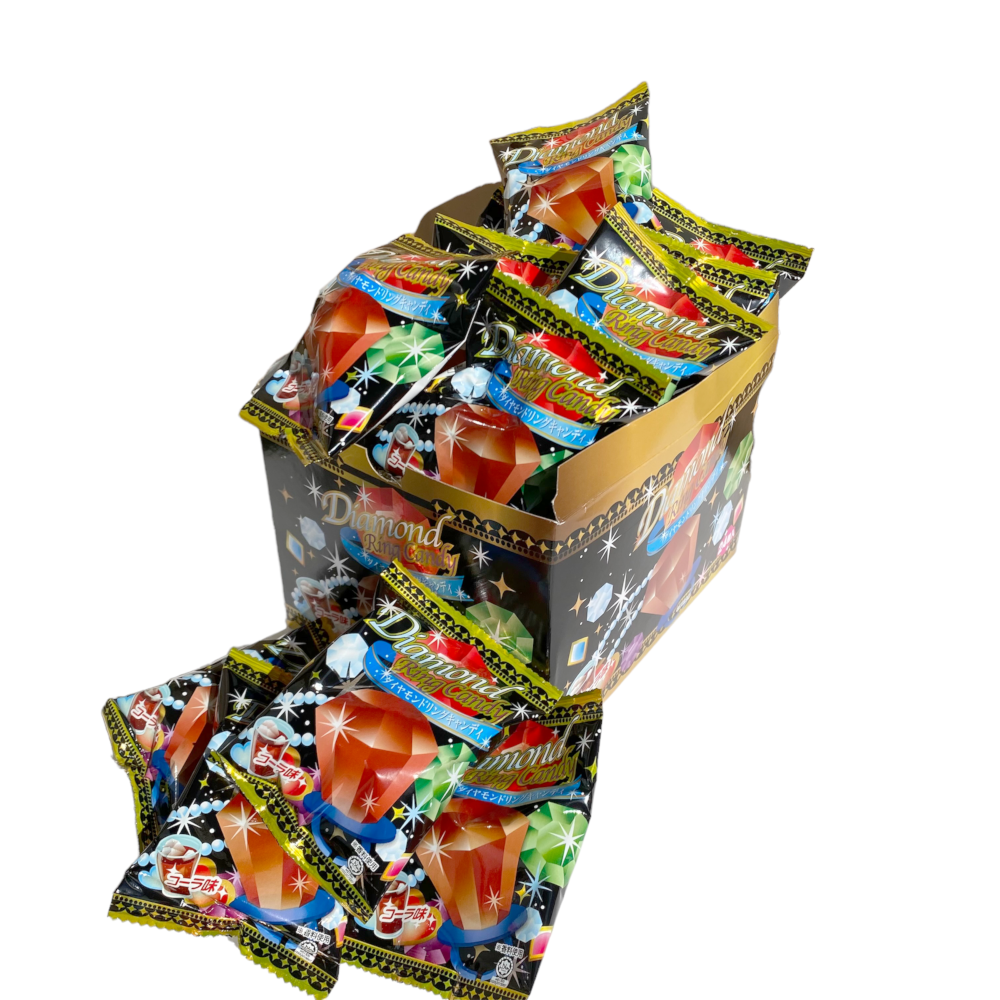 ダイヤモンドリングキャンデイ（コーラ味）　指輪のアメ　コーラが甘酸っぱい味です