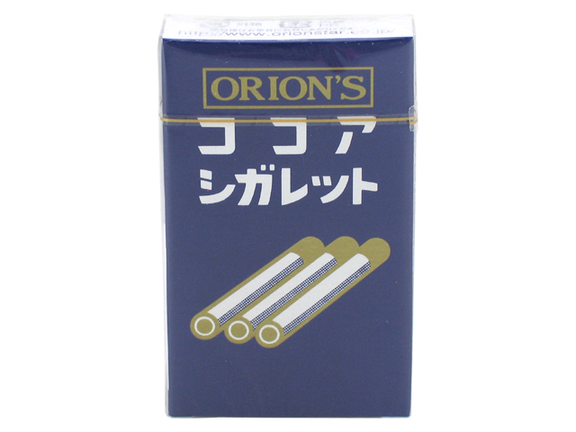 ココアシガレット　たばこの形をしています