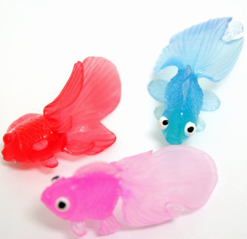 縁日の遊び すくい用ゴム製金魚 やわらかで優しい色合いの金魚はスーパーボールの中に一緒に入れます。イベントも盛り上がります。