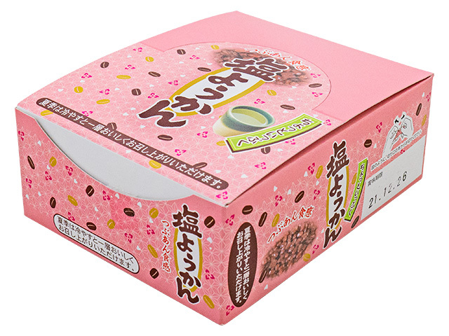 一口タイプの塩ようかん 甘さ控えめの大人の駄菓子です。