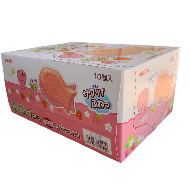 ぷくぷくたい/エアーインチョコ いちご　イチゴ味のチョコレート。ふん～わ～り軽い エアインチョコ