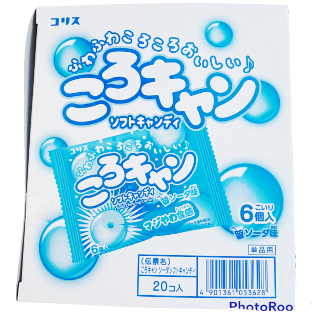 ころキャンソーダ味　ソーダソフトキャンディー　空気をいれたエアインあm