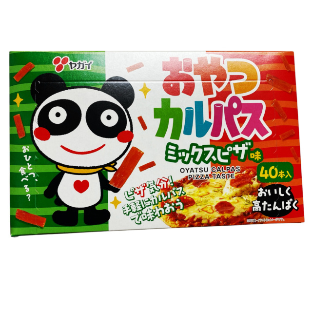 おやつカルパス ミックスピザ味　ピザの味わいを一口サイズで手軽にお楽しみいただけます。