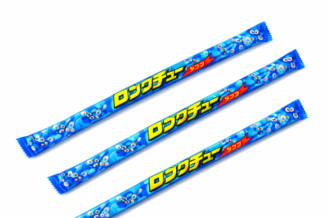 ロングチュー　サイダー味  さわやかソーダ味のロングチューイングキャンディ