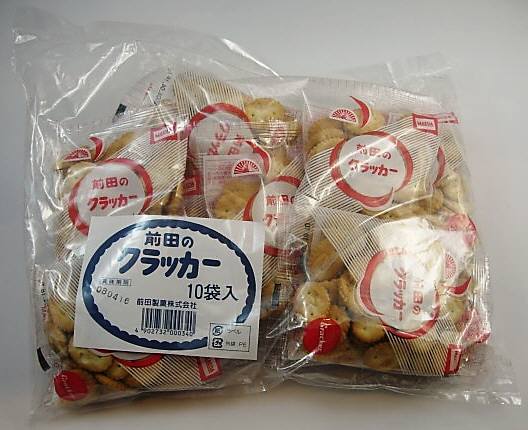 前田のクラッカー　当たり前田のクラッカーです